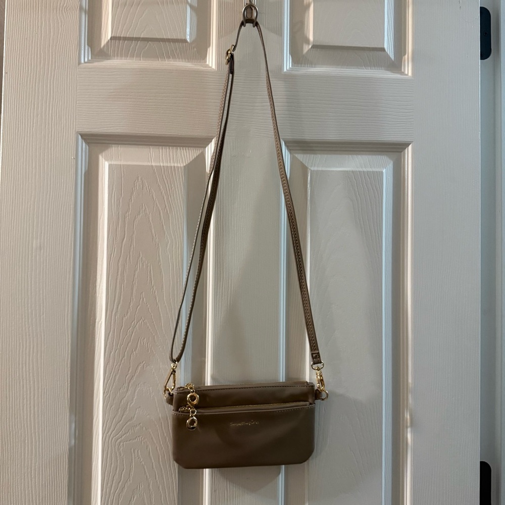 Save The Girls Bella RFID Touch Screen Taupe Crossbody Bag